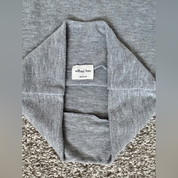 ARITZIA WILFRED FREE Lounge Mockneck Long Sleeve Light Grey Size Large - Picture 6 of 11